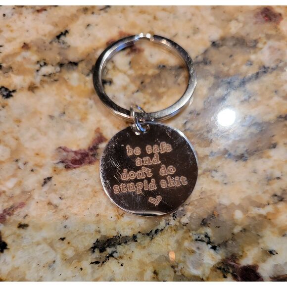 New Don't Do Stupid Keychain, 1 Pc - Picture 9 of 9
